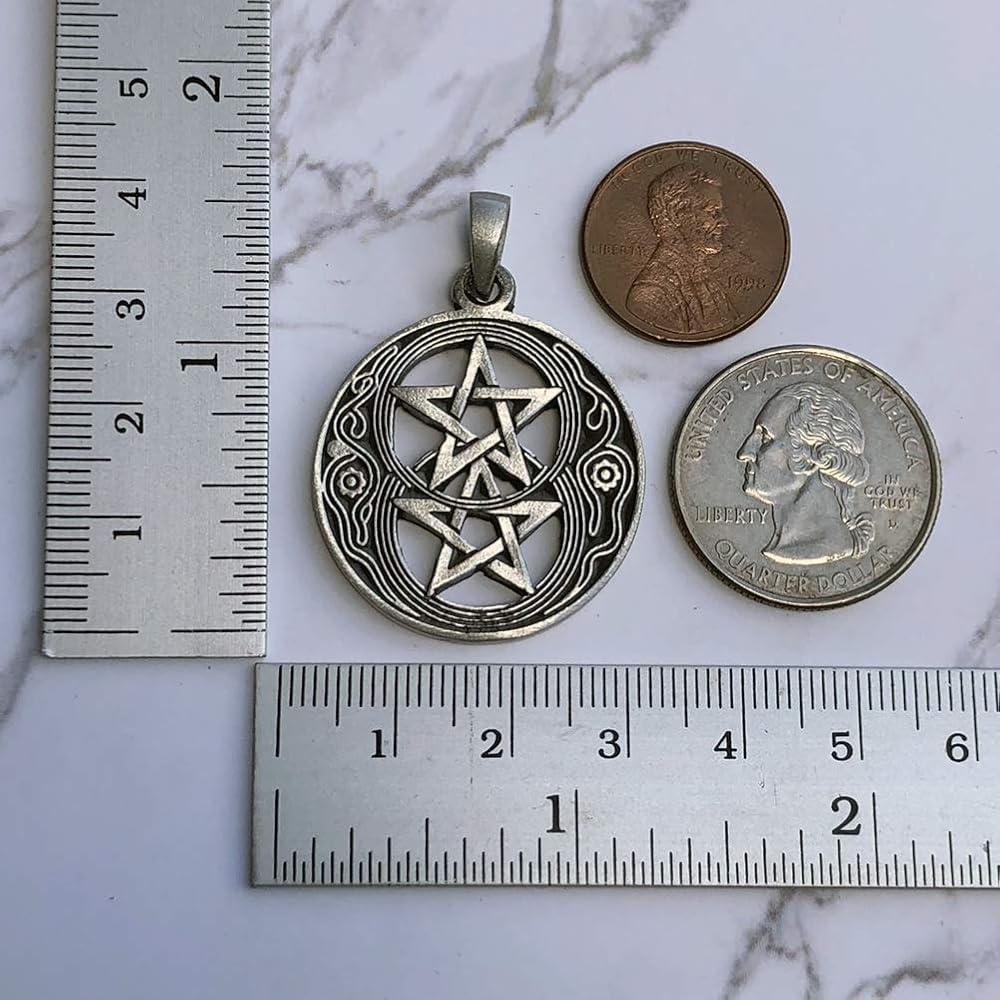 Star pentagram Pentacle Chalice Well Pagan Magic Wicca Pewter Star pentagram Pentacle Chalice Well Pagan Magic Wicca Pewter